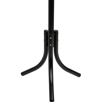 Mind Reader COATRACK11 Standing Metal Coat Rack Hat Hanger 11 Hook For Jacket, Purse, Scarf Rack, Umbrella Tree Stand, Black