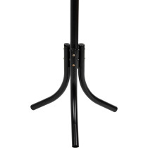 Mind Reader COATRACK11 Standing Metal Coat Rack Hat Hanger 11 Hook For Jacket, Purse, Scarf Rack, Umbrella Tree Stand, Black