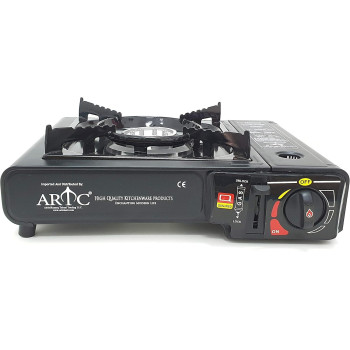 ARTC Portable Gas Burner Camping Stove With Asmaco Butane Gas Cartridge 7.8Oz, 4 Pieces
