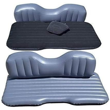 Fbsport Car Travel Inflatable Mattress Air Bed Cushion Camping Universal Suv Extended Air Couch With Two Air Pillows, Black