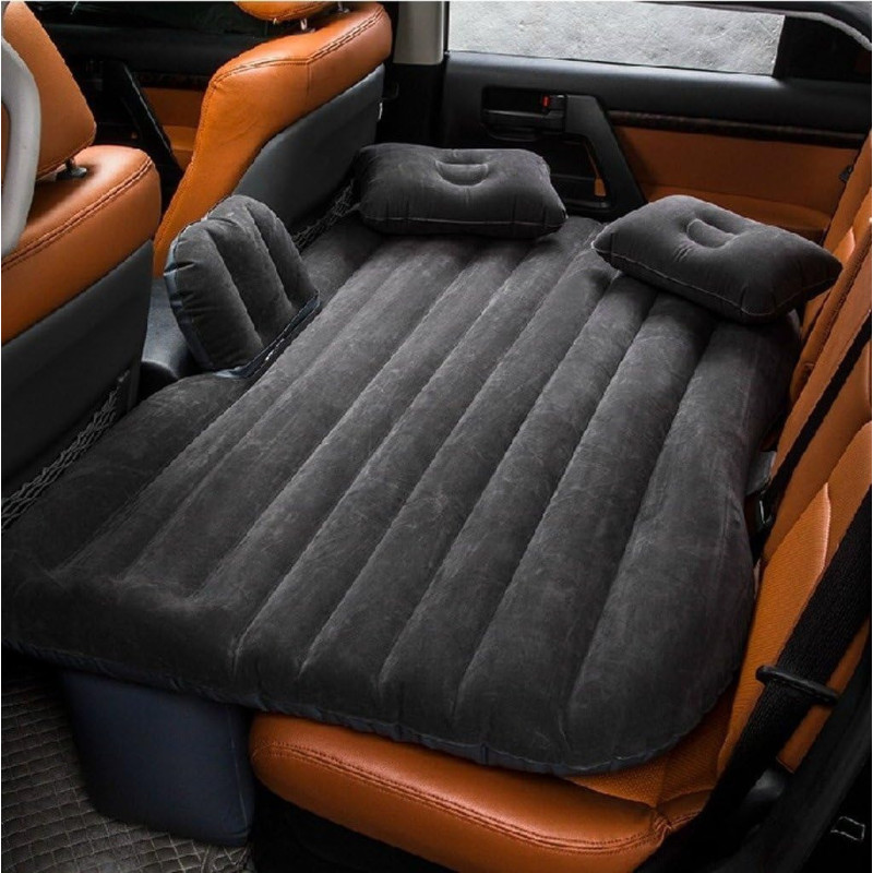 Fbsport Car Travel Inflatable Mattress Air Bed Cushion Camping Universal Suv Extended Air Couch With Two Air Pillows, Black