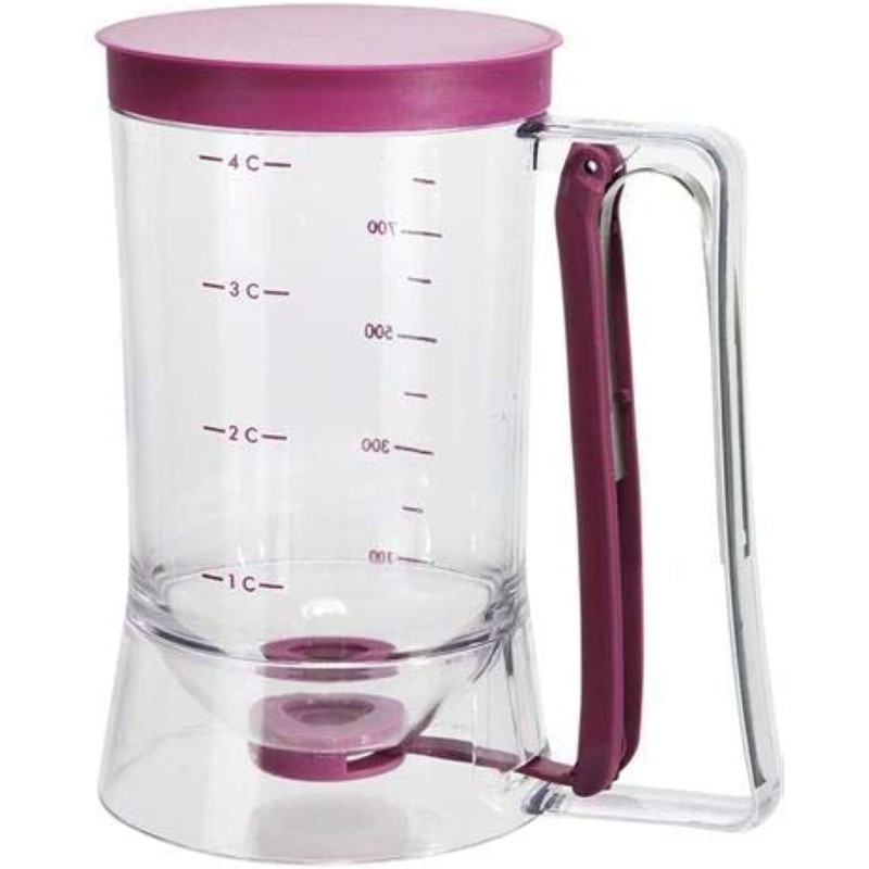 Pancake Batter Dispenser With Measuring Label For Baking Cupcakes Waffles Cakes