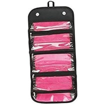 4-Layer Roll-up Travel Cosmetic Makeup Storage Bag Hanging Toiletry Organizer Foldable Large Capacity Bathroom Wash Bag In Bag Women Portable Bath Shower Case Holder Pouch With Hanging Loop, Black