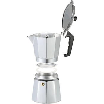 Espresso Maker 9-Cup, Silver/Black