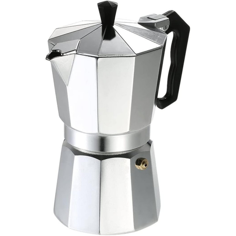 Espresso Maker 9-Cup, Silver/Black