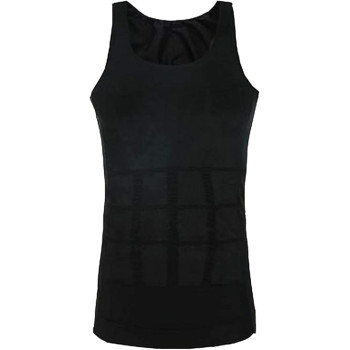Slim N Lift Slimming Shirt For Men, Black, X-large