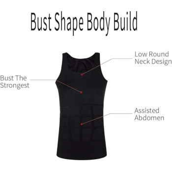 Slim N Lift Slimming Shirt For Men, Black, X-large