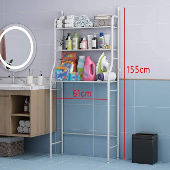 ARTC 3 Shelf Bathroom Space Saver,Over The Toilet Rack, Bathroom Corner Stand Storage Organizer Accessories, The Washing Machine, Bathroom Tower Shelf, Washing Machine Rack