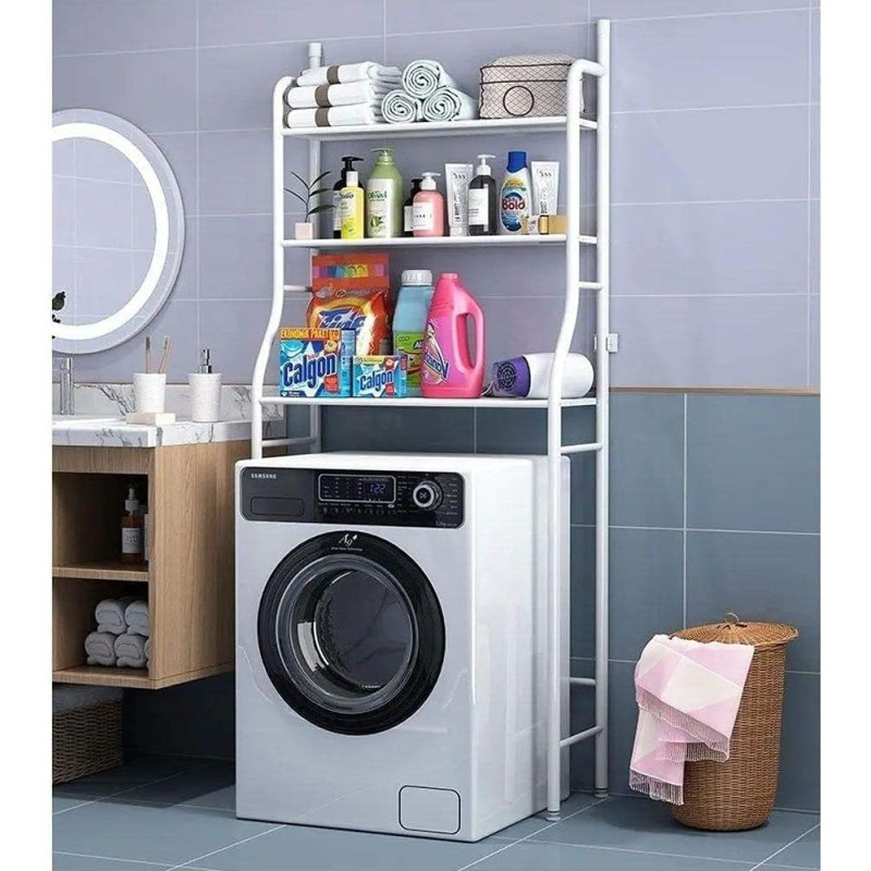 ARTC 3 Shelf Bathroom Space Saver,Over The Toilet Rack, Bathroom Corner Stand Storage Organizer Accessories, The Washing Machine, Bathroom Tower Shelf, Washing Machine Rack