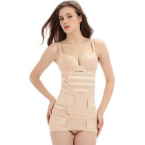 McDou 3 in 1 Postpartum Support Recovery Girdle Corset Belly Waist Pelvis Belt Shapewear Belly Wrap Postpartum Belly Wrap Postpartum Girdle, Dark Skin Colour, XL