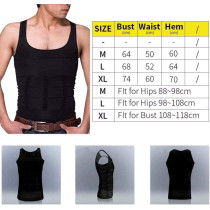 Men Slimming Underwear Body Shaper Waist Cincher Corset Men Shaper Vest Body Slimming Tummy Belly Slim Body Shapewear, Size Medium