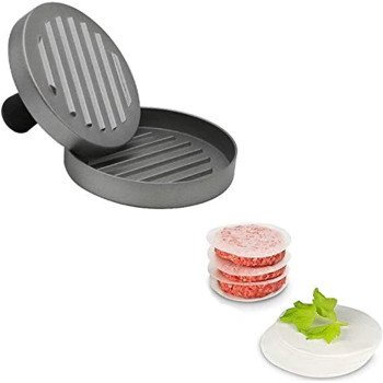 Non Stick Round Shape Hamburger Press Aluminum Alloy Hamburger Pizza Meat Beef Grill Burger Press Patty Maker Mold