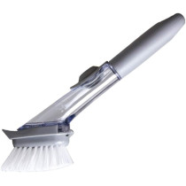 Grips Soap Dispensing Dish Brush Scrubber Washing Brush With Soap Dispenser Kitchen Dish Brushes Refill Liquid Cleaning Removable Wash Head Washing Brush
