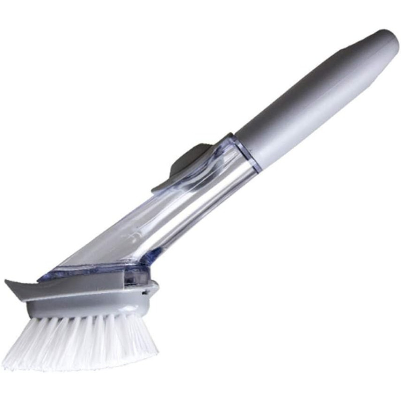 Grips Soap Dispensing Dish Brush Scrubber Washing Brush With Soap Dispenser Kitchen Dish Brushes Refill Liquid Cleaning Removable Wash Head Washing Brush