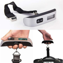 Digital LCD Electronic Portable Weighing Scale Hanging Suitcase Luggage 3V Lithium Cell, 50kg/10g