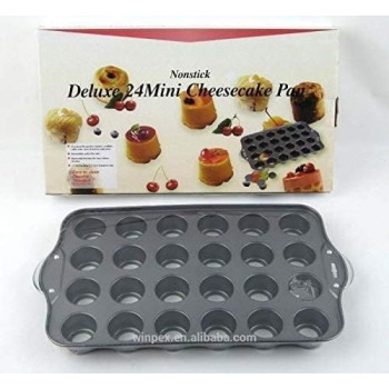 Nonstick Mini Cheesecake Pan (24) Cupcake Baking, Black