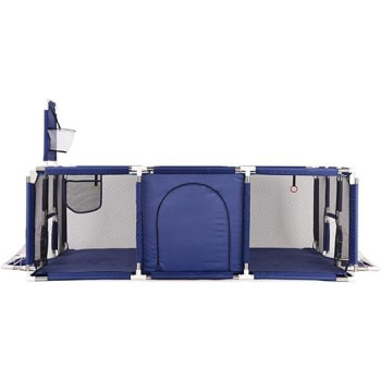 Baby Playpen Baby's Fence with Basketball Hoop (190 x 129 x 66cm, Blue)