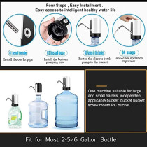 Leciel Water Pump Dispenser, Automatic Drinking Water Bottle Pump For 5 Gallon Water Bottle Dispenser Usb Charging Portable Water Dispenser, White/Black