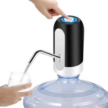 Leciel Water Pump Dispenser, Automatic Drinking Water Bottle Pump For 5 Gallon Water Bottle Dispenser Usb Charging Portable Water Dispenser, White/Black