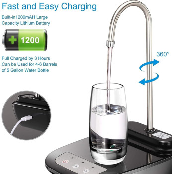 Tianhai Water Pumps for 5 Gallon Bottle, Electric Drinking Water Pump Portable Water Bottle Dispenser, Automatic Water Dispenser Pump Water Bottle Pump for Home, Kitchen, Office, Camping