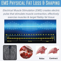 Goodtar EMS Foot Massager USB Rechargeable Electric Foot Stimulator Massager, 6 Modes 9 Intensity, Improves Circulation, Relax Stiffness Muscles Relieve Feet and Legs Pain, Black