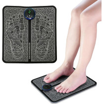 Goodtar EMS Foot Massager USB Rechargeable Electric Foot Stimulator Massager, 6 Modes 9 Intensity, Improves Circulation, Relax Stiffness Muscles Relieve Feet and Legs Pain, Black