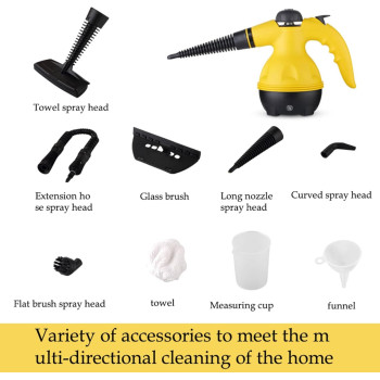 W-Lynn High Pressure Mobile Cleaning Machine Handheld Steam Cleaner Sterilization Disinfector Home Office Room Car Cleaning Appliances, Yellow/Black