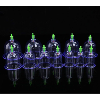 Jlvna Cupping Therapy Sets Vacuum Suction Cupping Cups Muscle, Nerve, Joint Pain Relief, 12 Piece