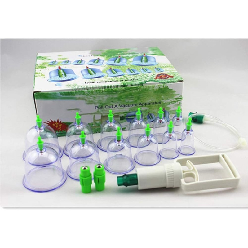 Jlvna Cupping Therapy Sets Vacuum Suction Cupping Cups Muscle, Nerve, Joint Pain Relief, 12 Piece