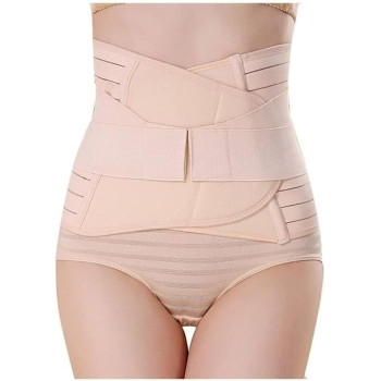 Postpartum Body Corset Recovery Support Abdominal Belt Body Shaper Postpartum Body Gown Postpartum Caesarean Section Waist Tightening For Women One Size, Beige