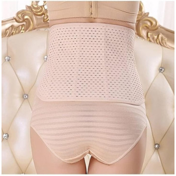 Postpartum Body Corset Recovery Support Abdominal Belt Body Shaper Postpartum Body Gown Postpartum Caesarean Section Waist Tightening For Women One Size, Beige