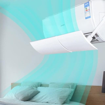 Air Conditioner Covers, Universal Indoor Type Air Conditioning Windshield Anti-direct Blowing AC Deflector Household Air Conditioning Baffle (Smooth surface2 58 x 18cm)
