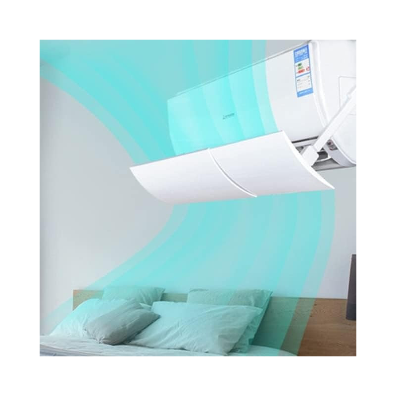 Air Conditioner Covers, Universal Indoor Type Air Conditioning Windshield Anti-direct Blowing AC Deflector Household Air Conditioning Baffle (Smooth surface2 58 x 18cm)