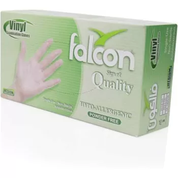 Falcon Vinyl Gloves, Clear...
