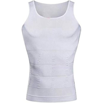 Slim N Lift Men Shapewear For Men Body Shaper Vest Tops, White