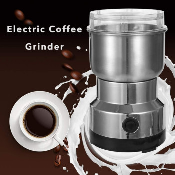 Decdeal Coffee Grinder, Decdeal 150W 300ml Stainless Steel Electric Coffee Machine Bean Grinder Blenders For Kitchen Office Home Use Grains Grinding Machine