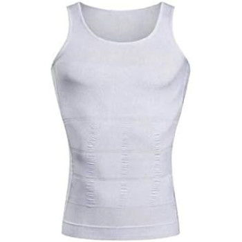 Shapewear Tops For Men Body Shaper Vest Tops, Large, White