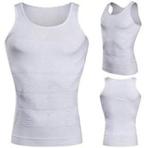 Shapewear Tops For Men Body Shaper Vest Tops, Large, White