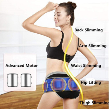 Adjustable Electric Vibration Massage Slimming Belt, Fat Burning Slimming Belt Waist Trainer, 50 inch x 7 Inch, Men And Women