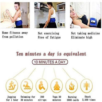 Adjustable Electric Vibration Massage Slimming Belt, Fat Burning Slimming Belt Waist Trainer, 50 inch x 7 Inch, Men And Women