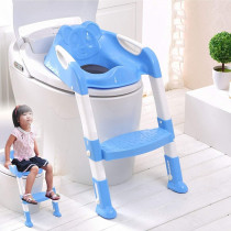 Icome Safety Adjustable Ladder Seat Chair Baby Toddler Kids Potty Training Toilet Step, Blue