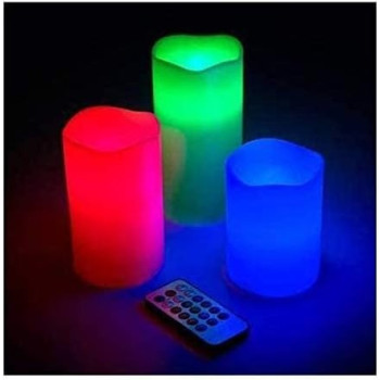 Luma 12 Colour Changing Candles Real Wax Flameless With Remote Control Timer