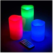 Luma 12 Colour Changing Candles Real Wax Flameless With Remote Control Timer