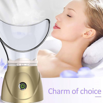 Electric Face Steamer Facial Face Steamer Deep Cleanser Mist Steam Sprayer Spa Skin Vaporizer Promote Blood Circulation, Purple