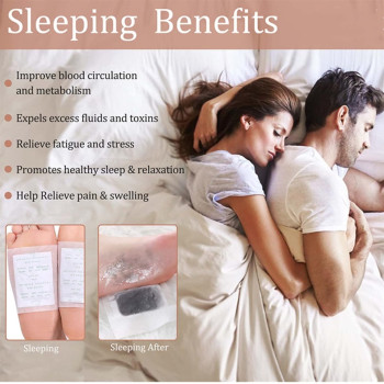 Veabest Cleansing Foot Pads Relief Stress Ginger Improve Sleep And Suitable, 100 Pieces