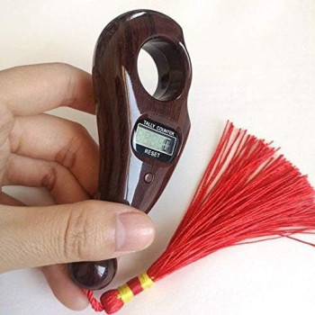 Digital Finger Tasbeeh Portable Rotating Prayer Beads With Digital Counter, Accurate Decompression Toy With Buddha Beads For Buddhist