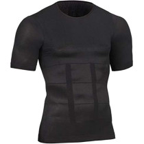 Mens Slimming Body Shaper Compression Muscle Tank T-Shirt, Undershirt Abs Abdomen Slim Tummy Waist Lose Weight Shirt Fat Burning Assistant, Shaping Your Chest, Waist And Stomach Bodysuit Tops Size Medium