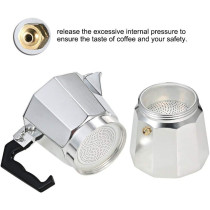 Aluminum Espresso Percolator Coffee Stovetop Maker Mocha Pot, Silver, CF3C, 3 Cup