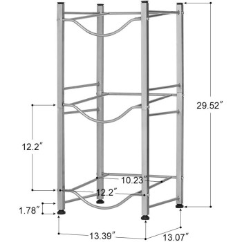 NEX 3-Tier Water Bottle Holder Cooler Jug Rack, 5 Gallon Storage Rack Detachable Heavy Duty Cabby