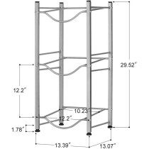 NEX 3-Tier Water Bottle Holder Cooler Jug Rack, 5 Gallon Storage Rack Detachable Heavy Duty Cabby
